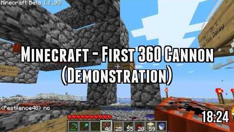 Minecraft - First 360 Cannon (Demonstration)