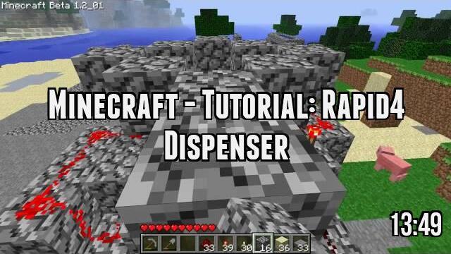 Minecraft - Tutorial: Rapid4 Dispenser